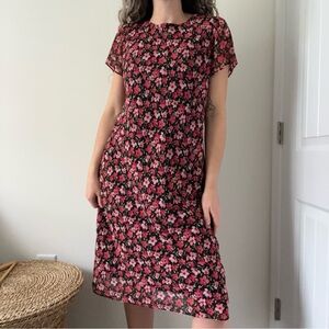 Vintage Expressions Pink Floral Shift Dress